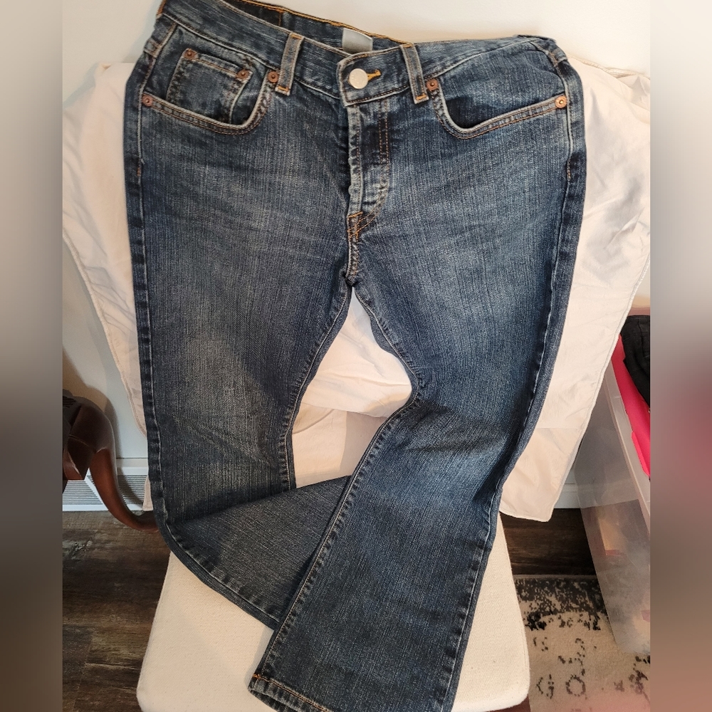 Lucky brand womens boot cut wide jeans short